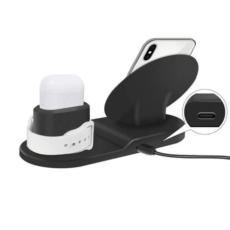 3 - IN - 1 WIRELESS CHARGER FOR IPHONE, AIRPODS AND IWATCH (FLAT) - Deskology