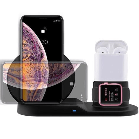 3 - IN - 1 WIRELESS CHARGER FOR IPHONE, AIRPODS AND IWATCH (FLAT) - Deskology