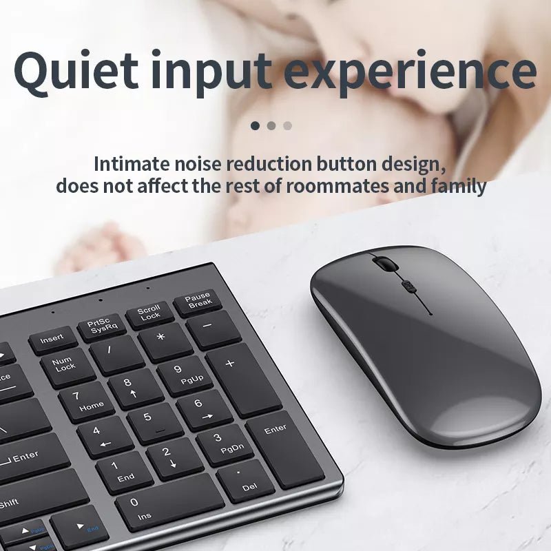 High quality 2.4G Bluetooth wireless rechargeable mouse keyboard combos - Deskology