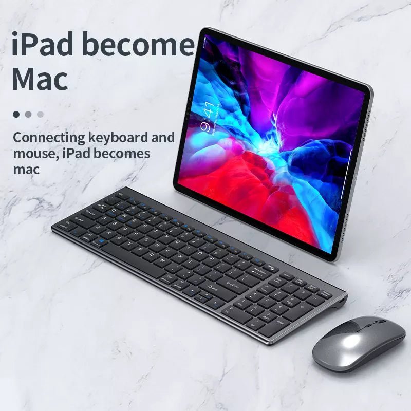 High quality 2.4G Bluetooth wireless rechargeable mouse keyboard combos - Deskology