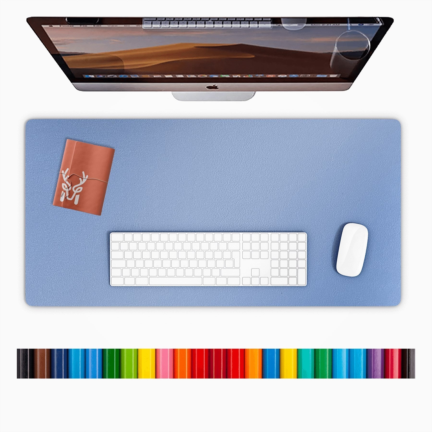 Lindos - Vegan Leather Waterproof Large Desk Mat - Deskology