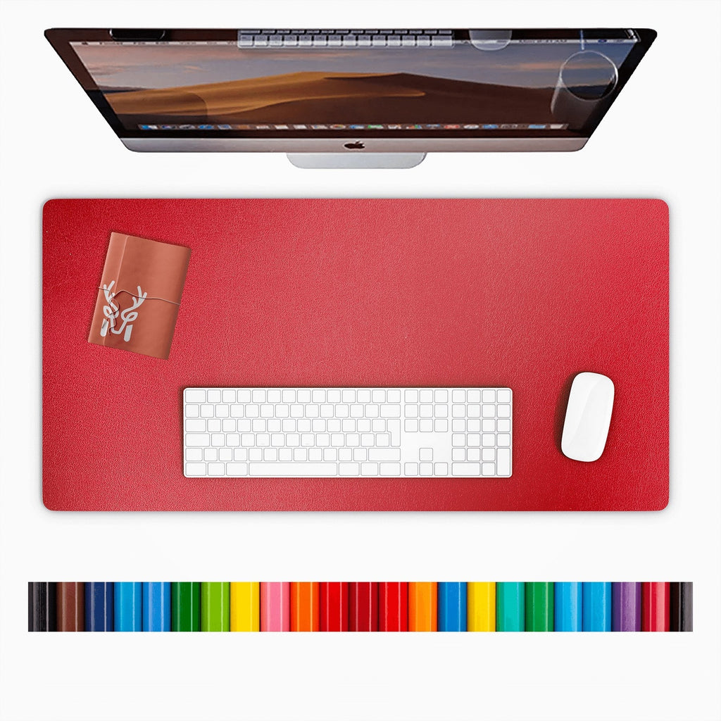 Lindos - Vegan Leather Waterproof Large Desk Mat - Deskology