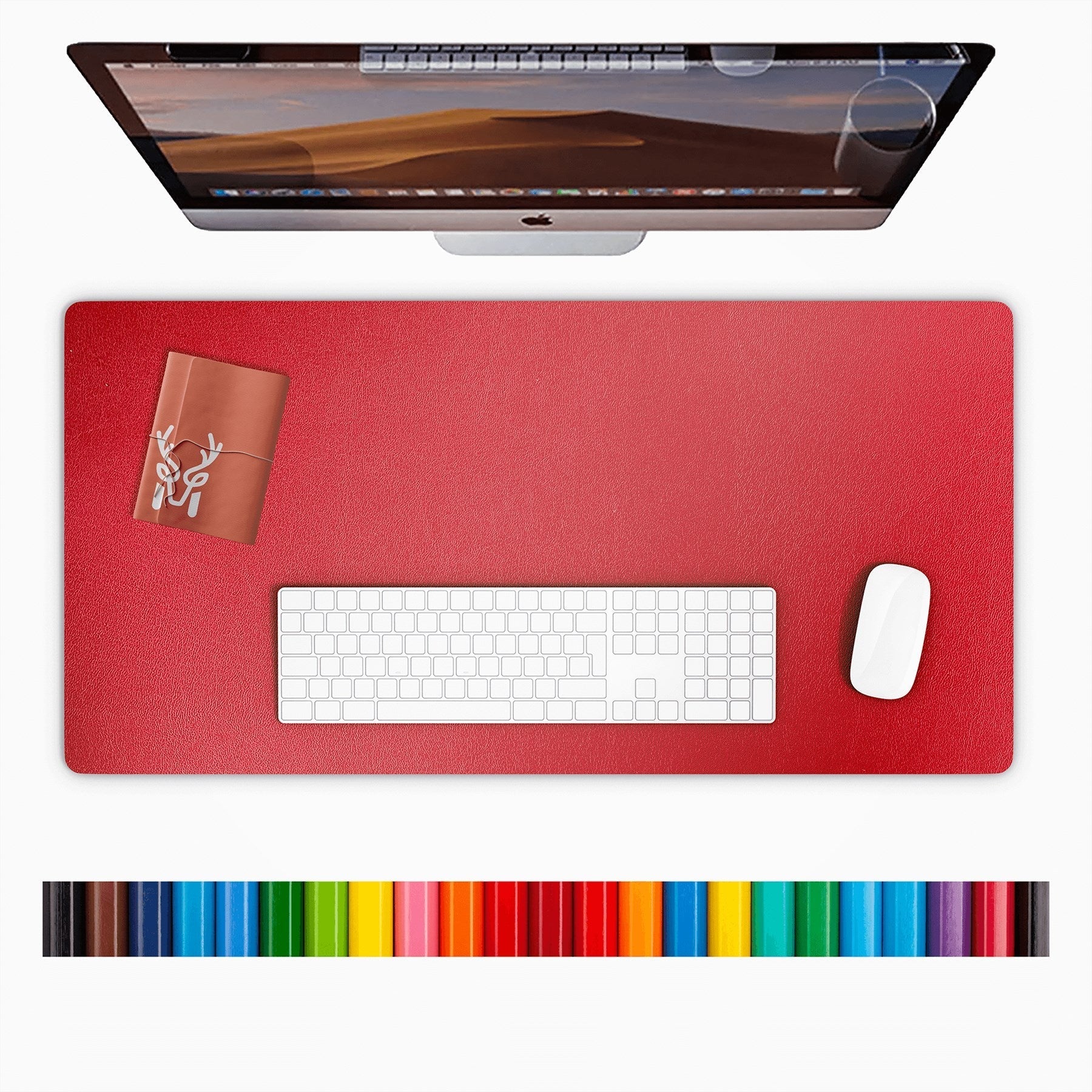 Lindos - Vegan Leather Waterproof Large Desk Mat - Deskology