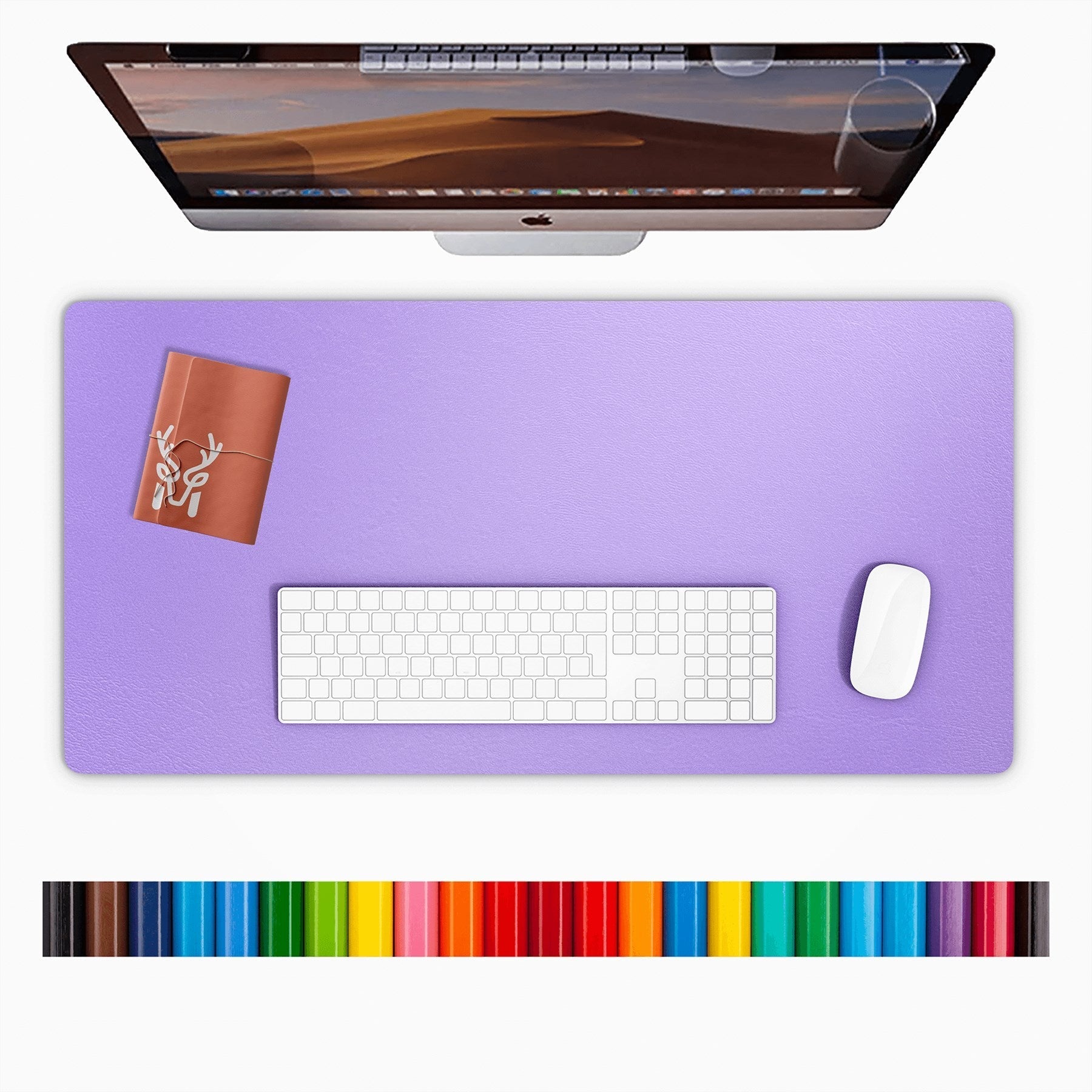 Lindos - Vegan Leather Waterproof Large Desk Mat - Deskology