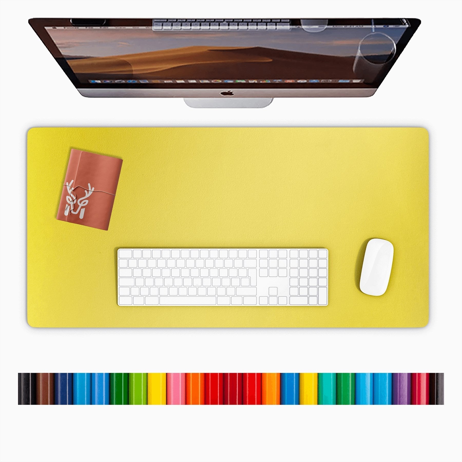 Lindos - Vegan Leather Waterproof Large Desk Mat - Deskology