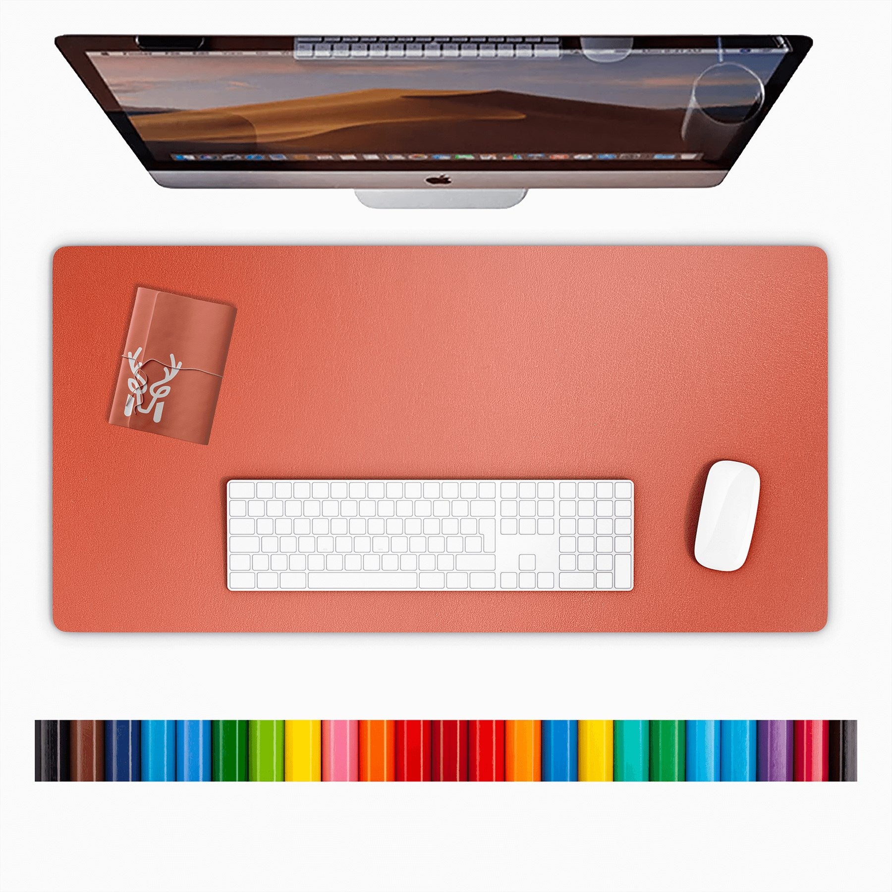 Lindos - Vegan Leather Waterproof Large Desk Mat - Deskology