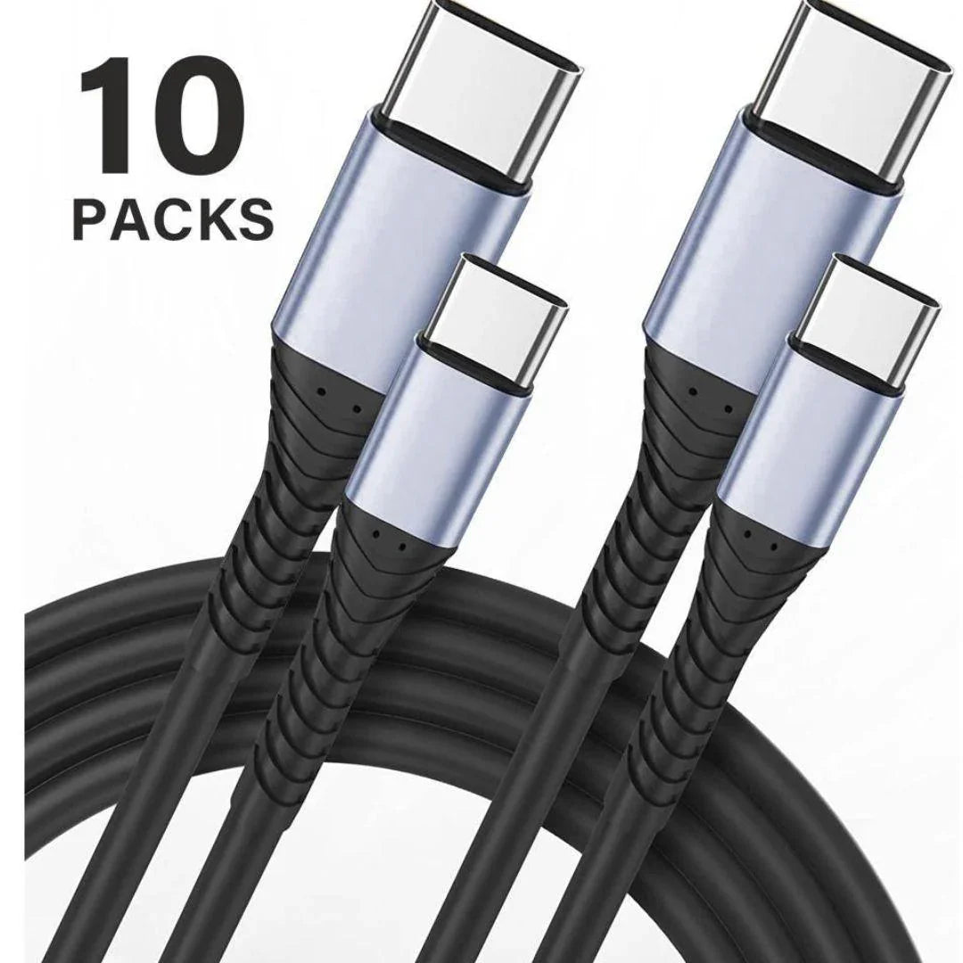 ReHisk High - Speed USB - C to USB - C Cable 3Ft, 10 Packs - Deskology
