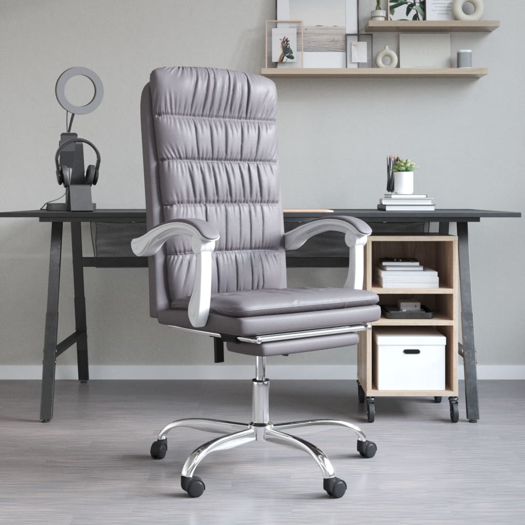 vidaXL Ergonomic Office Chair Reclining Office Executive Chair Faux Leather - Deskology