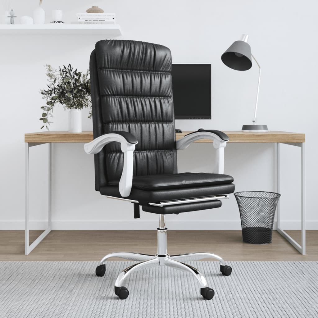 vidaXL Ergonomic Office Chair Reclining Office Executive Chair Faux Leather - Deskology